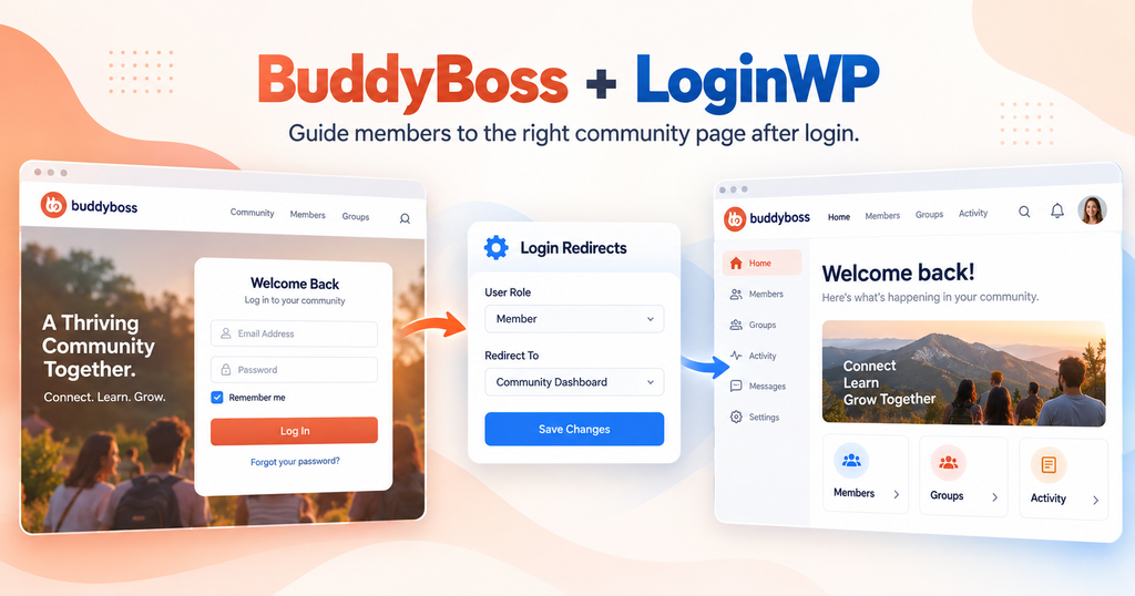 BuddyBoss Login Redirect Journey